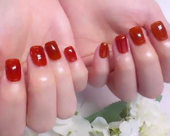 Cenbless　成増フェイシャル＆ネイルサロン　シースルーで魅せる秋色ワンカラーネイル♪