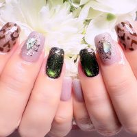 成増徒歩3分女性限定サロン｜フェイシャル・プラズマ・ネイル ビューティスタジオCenbless（センブレス）　バースデーネイルは秋色レオパードで贅沢に☆