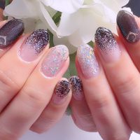 成増徒歩3分のフェイシャルエステ・ネイルサロン ビューティスタジオCenbless（センブレス）　ブラック×シルバーで魅せるクールビューティーな大人ネイル
