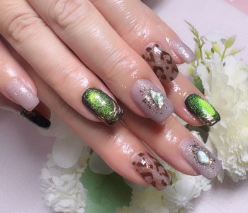 成増徒歩3分女性限定サロン｜フェイシャル・プラズマ・ネイル ビューティスタジオCenbless（センブレス）　バースデーネイルは秋色レオパードで贅沢に☆