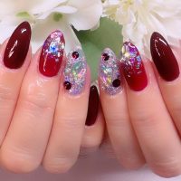 成増徒歩3分女性限定サロン｜フェイシャル・プラズマ・ネイル ビューティスタジオCenbless（センブレス）　血赤ボルドーで魅せる、ハロウィンラグジュアリーネイル