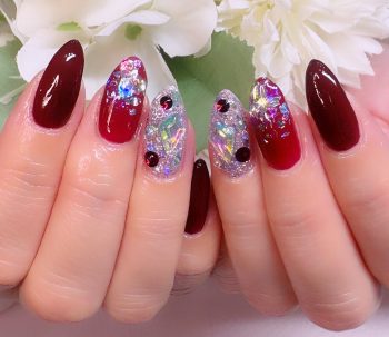 成増徒歩3分女性限定サロン｜フェイシャル・プラズマ・ネイル ビューティスタジオCenbless（センブレス）　血赤ボルドーで魅せる、ハロウィンラグジュアリーネイル