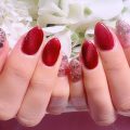 成増徒歩3分女性限定サロン｜フェイシャル・プラズマ・ネイル ビューティスタジオCenbless（センブレス）　深紅の輝きが主役のクリスマスニュアンスネイル♪
