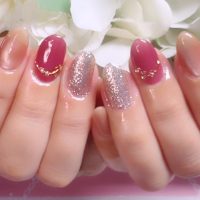 Cenbless　成増フェイシャル＆ネイルサロン　チュールなワインカラーで大人可愛いクリスマスネイル