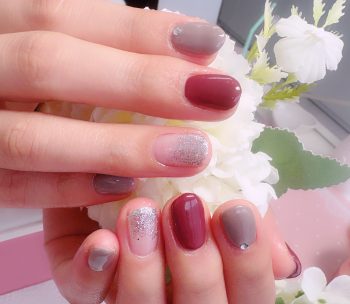 Cenbless　成増フェイシャル＆ネイルサロン　ご新規さまのシンプルスモーキーネイル