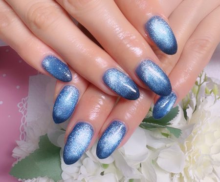 Cenbless　成増フェイシャル＆ネイルサロン　深みブルーが印象的。オリジナル持ち込みマグネットネイル♪