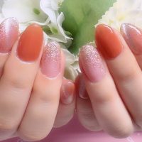 Cenbless　成増フェイシャル＆ネイルサロン　ご新規様のカラーチェンジネイル♪上品なテラコッタ＆キャッツアイ！