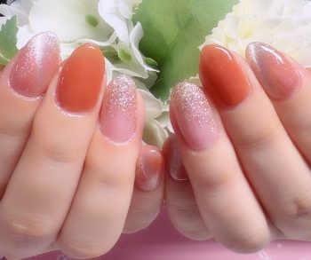 Cenbless　成増フェイシャル＆ネイルサロン　ご新規様のカラーチェンジネイル♪上品なテラコッタ＆キャッツアイ！