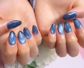 Cenbless　成増フェイシャル＆ネイルサロン　深みブルーが印象的。オリジナル持ち込みマグネットネイル♪