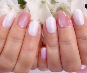 Cenbless 成増フェイシャル&ネイルサロン 冬のパールホワイト×ラベンダー×ピンクネイル