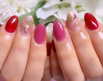 Cenbless　成増フェイシャル＆ネイルサロン　艶やかなレッドで締めくくる。美爪に育った一年の集大成ネイル♪