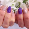 Cenbless 成増フェイシャル&ネイルサロン やっぱり好き。パープル×オーロラの冬きらめきネイル