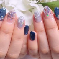 Cenbless　成増フェイシャル＆ネイルサロン　迷う時間も楽しい。冬のブルーを詰め込んだオリジナルネイル♪
