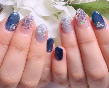 Cenbless　成増フェイシャル＆ネイルサロン　迷う時間も楽しい。冬のブルーを詰め込んだオリジナルネイル♪