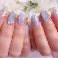 成増徒歩3分のフェイシャルエステ・ネイルサロン ビューティスタジオCenbless（センブレス）　冬の柔らかな気分に寄り添うブルー系ネイル