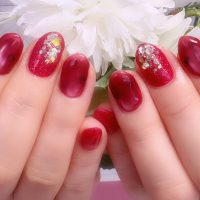 成増徒歩3分のフェイシャルエステ・ネイルサロン ビューティスタジオCenbless(センブレス) 大人可愛いハートが浮かび上がる。バレンタイン先取りネイル♪