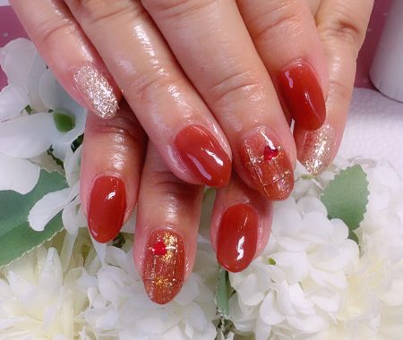 Cenbless 成増フェイシャル&ネイルサロン テラコッタで大人可愛いチェックアート!バレンタインネイル♪