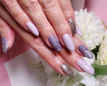 Cenbless　成増フェイシャル＆ネイルサロン　一年越しの想いを形に。くすみパープルの上品アートネイル♪