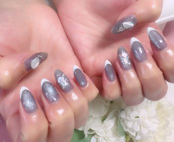 Cenbless 成増フェイシャル&ネイルサロン マグネットベースに雪の結晶&シェル!贅沢フレンチネイル♪