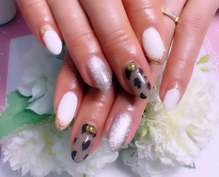 Cenbless　成増フェイシャル＆ネイルサロン　冬ネイル定額で楽しむ甘辛ミックスのアニマルネイル♪