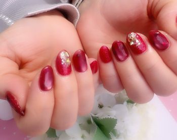 成増徒歩3分のフェイシャルエステ・ネイルサロン ビューティスタジオCenbless(センブレス) 大人可愛いハートが浮かび上がる。バレンタイン先取りネイル♪