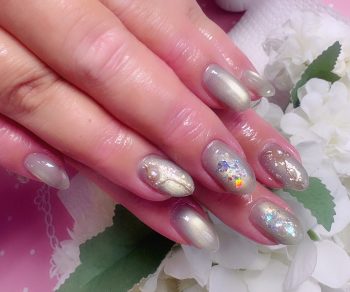 Cenbless　成増フェイシャル＆ネイルサロン　人気の冬ネイルデザイン！寒色系微粒子マグネットネイル