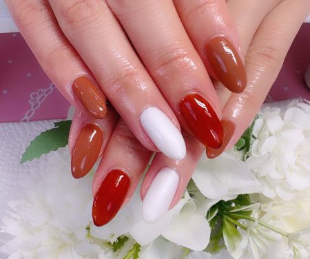 Cenbless　成増フェイシャル＆ネイルサロン　大人ブラウンで楽しむ。さりげないバレンタインネイル♪