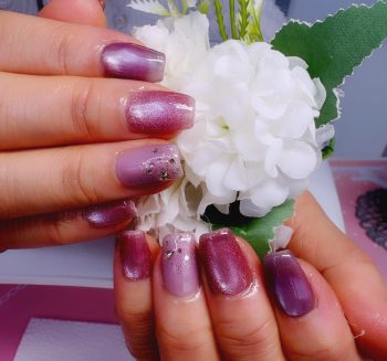 Cenbless 成増フェイシャル&ネイルサロン やわらかライラックで楽しむ、大人の淡色マグネットネイル