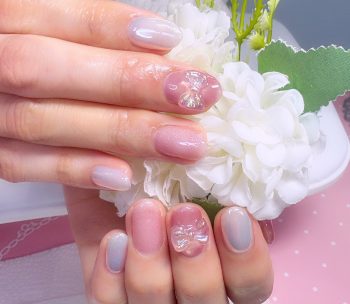 Cenbless　成増フェイシャル＆ネイルサロン　母娘で楽しむ♪やさしいピンクのバレンタインネイル
