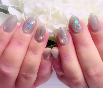 Cenbless　成増フェイシャル＆ネイルサロン　人気の冬ネイルデザイン！寒色系微粒子マグネットネイル