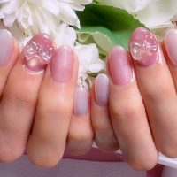 Cenbless　成増フェイシャル＆ネイルサロン　母娘で楽しむ♪やさしいピンクのバレンタインネイル