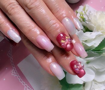Cenbless 成増フェイシャル&ネイルサロン 大人可愛い特別感。レッドピンクで楽しむバレンタインネイル♪