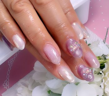 Cenbless　成増フェイシャル＆ネイルサロン　淡いラベンダーで楽しむ。大人可愛いバレンタインネイル♪