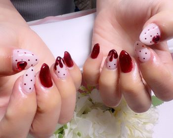 成増徒歩3分のフェイシャルエステ・ネイルサロン ビューティスタジオCenbless（センブレス）　遊び心たっぷり。大人可愛いバレンタインネイル♪