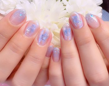 成増徒歩3分のフェイシャルエステ・ネイルサロン ビューティスタジオCenbless（センブレス）　推しカラーで楽しむ。透明感ブルーのイベントネイル♪