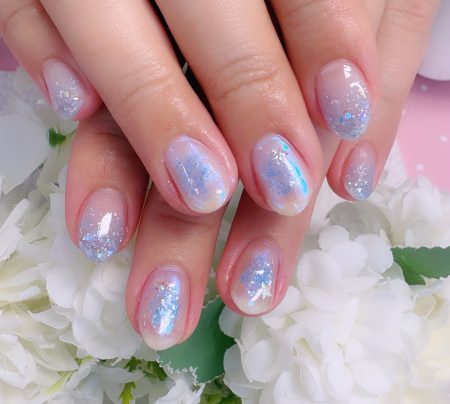 成増徒歩3分のフェイシャルエステ・ネイルサロン ビューティスタジオCenbless（センブレス）　推しカラーで楽しむ。透明感ブルーのイベントネイル♪