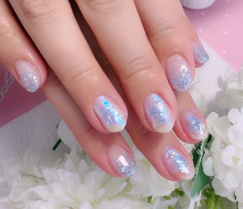 成増徒歩3分のフェイシャルエステ・ネイルサロン ビューティスタジオCenbless（センブレス）　推しカラーで楽しむ。透明感ブルーのイベントネイル♪