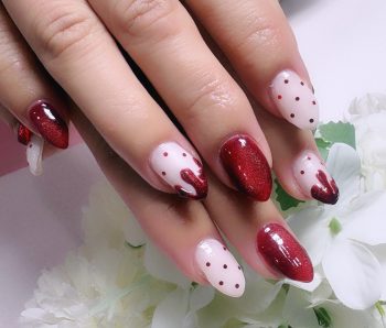 成増徒歩3分のフェイシャルエステ・ネイルサロン ビューティスタジオCenbless（センブレス）　遊び心たっぷり。大人可愛いバレンタインネイル♪