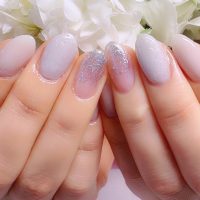 成増徒歩3分のフェイシャルエステ・ネイルサロン ビューティスタジオCenbless(センブレス) 心まで整うホワイトグレー♪春の上品フォーマルネイル