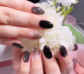 成増徒歩3分のフェイシャルエステ・ネイルサロン ビューティスタジオCenbless（センブレス）　漆黒で魅せる。大人のためのステージネイル♪