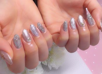 成増徒歩3分のフェイシャルエステ・ネイルサロン ビューティスタジオCenbless(センブレス) シャンパン×グレージュで楽しむ上品チェックネイル