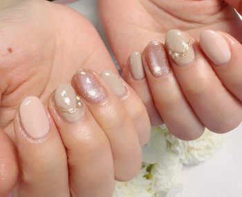 Cenbless 成増フェイシャル&ネイルサロン やわらかベージュで叶える春フォーマルネイル