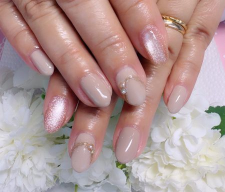 成増徒歩3分のフェイシャルエステ・ネイルサロン ビューティスタジオCenbless(センブレス) 上品ベージュで春フォーマル♪大人のきれいめネイル