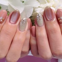 Cenbless 成増フェイシャル&ネイルサロン 卒業式に寄り添う上品ベージュフォーマルネイル