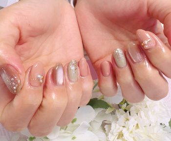 Cenbless　成増フェイシャル＆ネイルサロン　卒業式に寄り添う上品ベージュフォーマルネイル