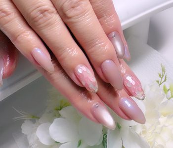Cenbless 成増フェイシャル&ネイルサロン モーヴ×ピンクグレージュ♪大人の桜ニュアンスネイル