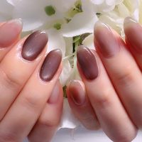 Cenbless 成増フェイシャル&ネイルサロン 新年度の初挑戦カラー♪シースルーブラウンネイル