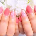 成増徒歩3分のフェイシャルエステ・ネイルサロン ビューティスタジオCenbless（センブレス）　春色サーモンピンク♪華やか桜ネイル