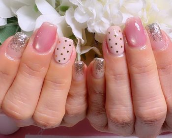 Cenbless　成増フェイシャル＆ネイルサロン　やわらかピンクで春フォーマル♪上品カラーチェンジネイル