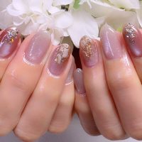 Cenbless　成増フェイシャル＆ネイルサロン　入学式に♪上品ピンクシャンパンネイル